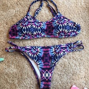 Tie dye swim suit